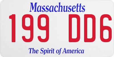 MA license plate 199DD6