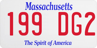 MA license plate 199DG2