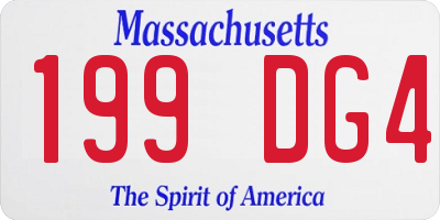 MA license plate 199DG4