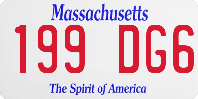 MA license plate 199DG6