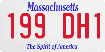 MA license plate 199DH1