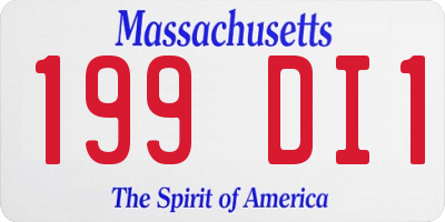 MA license plate 199DI1