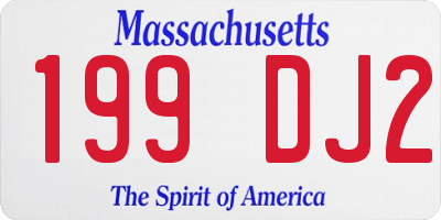 MA license plate 199DJ2