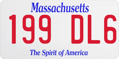 MA license plate 199DL6