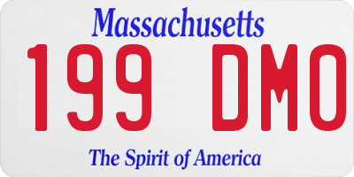 MA license plate 199DM0