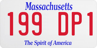 MA license plate 199DP1