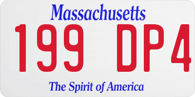 MA license plate 199DP4