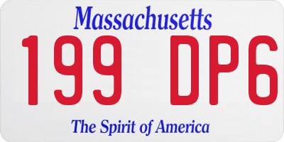 MA license plate 199DP6