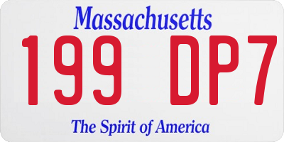 MA license plate 199DP7