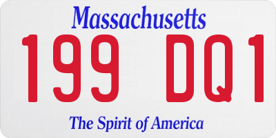 MA license plate 199DQ1