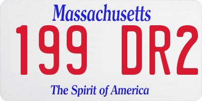 MA license plate 199DR2