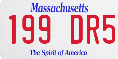 MA license plate 199DR5