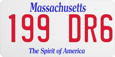 MA license plate 199DR6