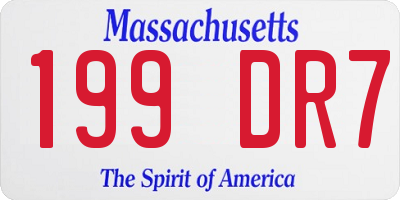 MA license plate 199DR7