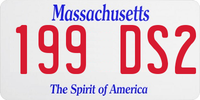 MA license plate 199DS2
