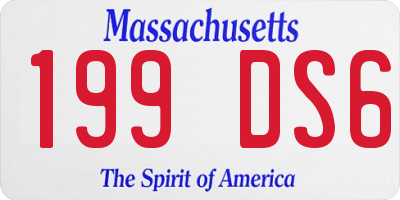 MA license plate 199DS6