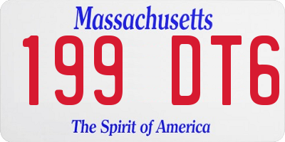 MA license plate 199DT6