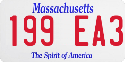 MA license plate 199EA3