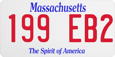 MA license plate 199EB2