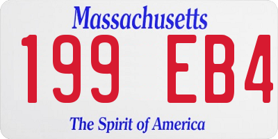 MA license plate 199EB4