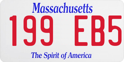 MA license plate 199EB5