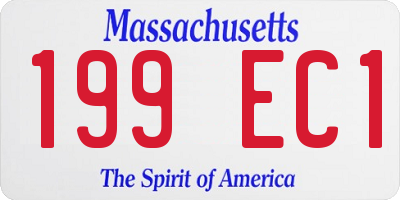 MA license plate 199EC1