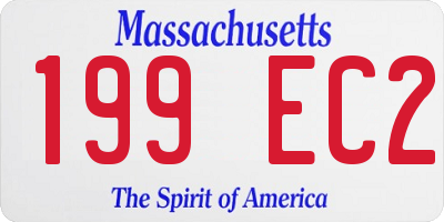MA license plate 199EC2