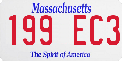 MA license plate 199EC3