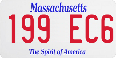 MA license plate 199EC6