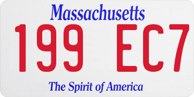 MA license plate 199EC7