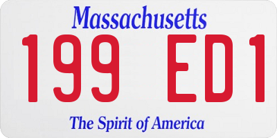 MA license plate 199ED1