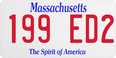 MA license plate 199ED2