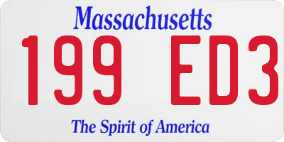 MA license plate 199ED3