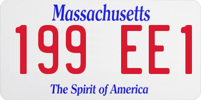 MA license plate 199EE1
