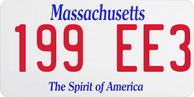 MA license plate 199EE3