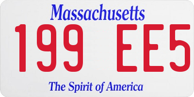 MA license plate 199EE5