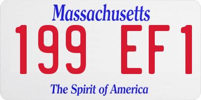 MA license plate 199EF1