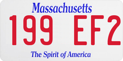 MA license plate 199EF2