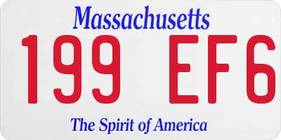 MA license plate 199EF6