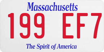 MA license plate 199EF7