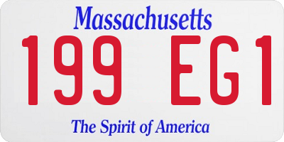 MA license plate 199EG1