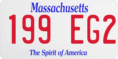 MA license plate 199EG2