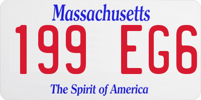 MA license plate 199EG6