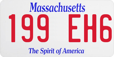 MA license plate 199EH6