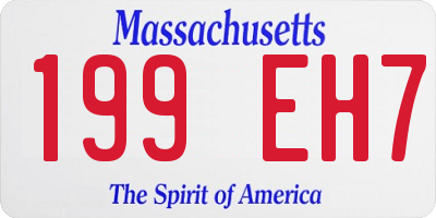 MA license plate 199EH7