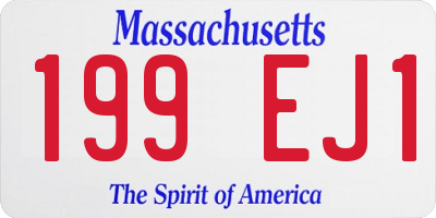 MA license plate 199EJ1