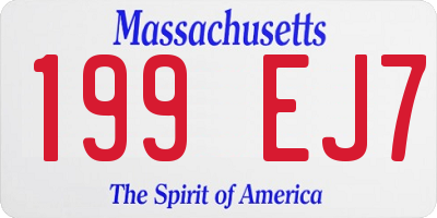 MA license plate 199EJ7