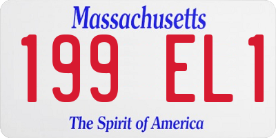 MA license plate 199EL1