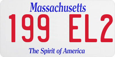 MA license plate 199EL2