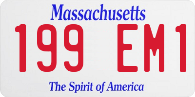 MA license plate 199EM1